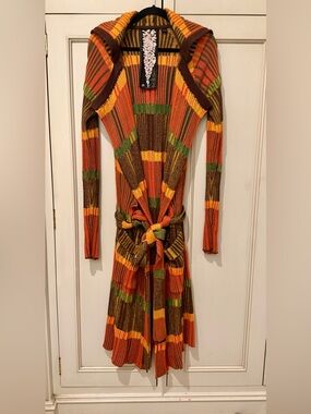 L.A.M.B Vintage Collection from Spring 2005.
Very Rare. Knit Hooded Wrap. Size M